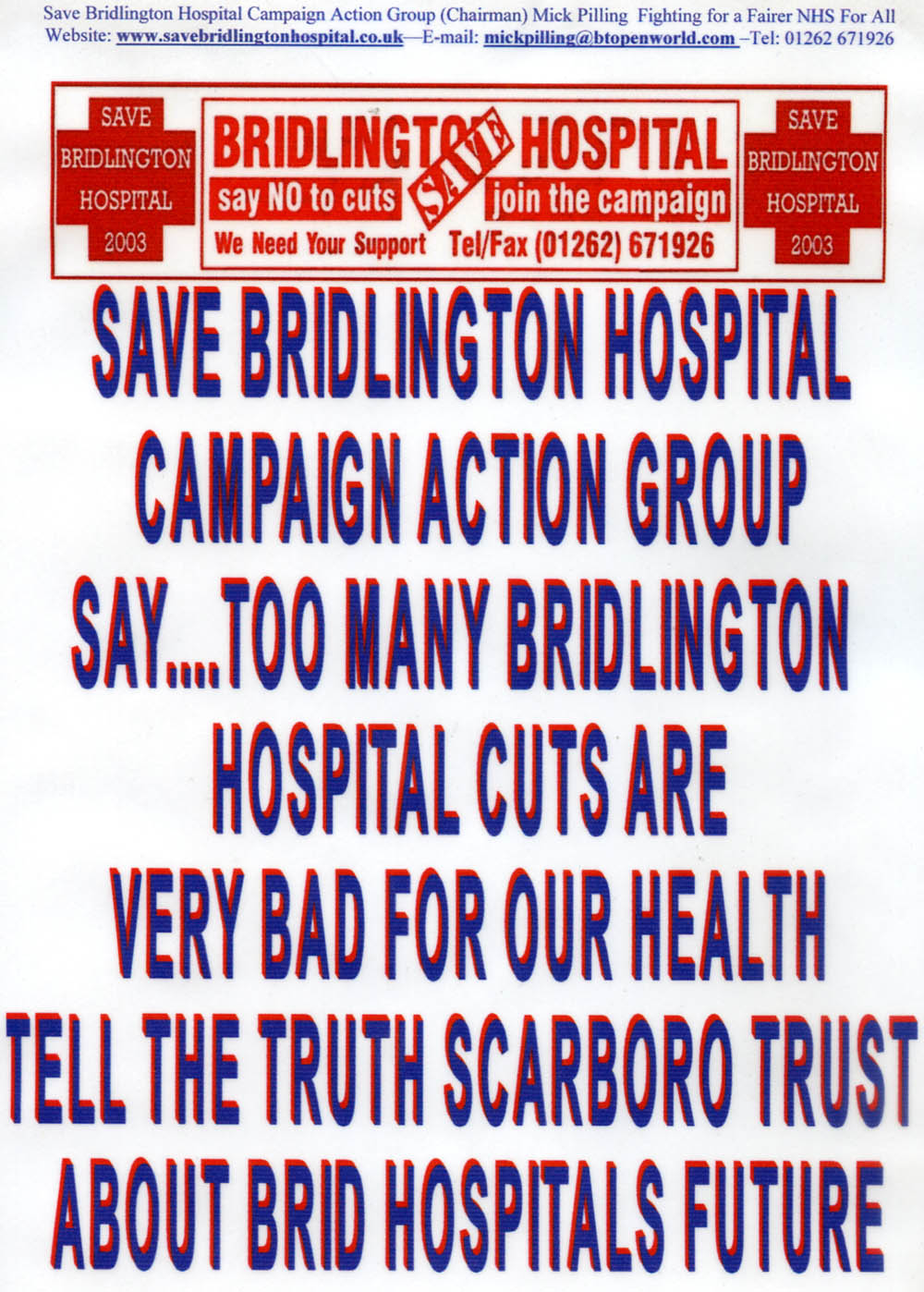 Save Bridlington Hospital